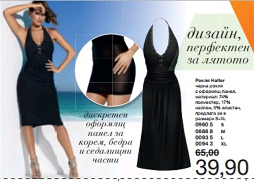 AVON черна оформяща рокля